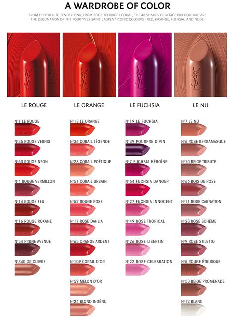 ysl lipstick official website|YSL lipstick color chart.